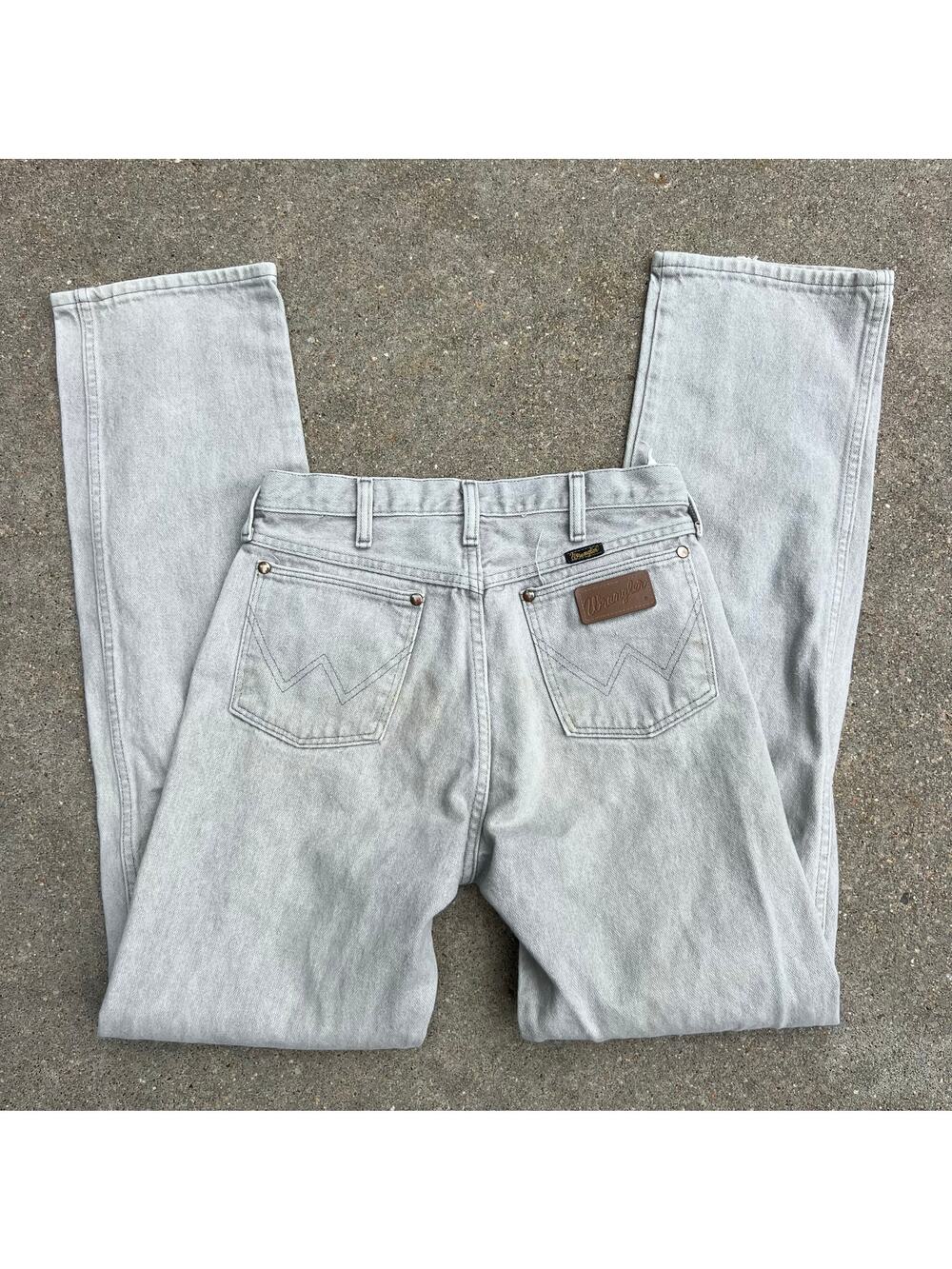 31x36 Vintage 80s Wrangler 13MWZPG Cowboy Cut Original Fit Gray Jeans